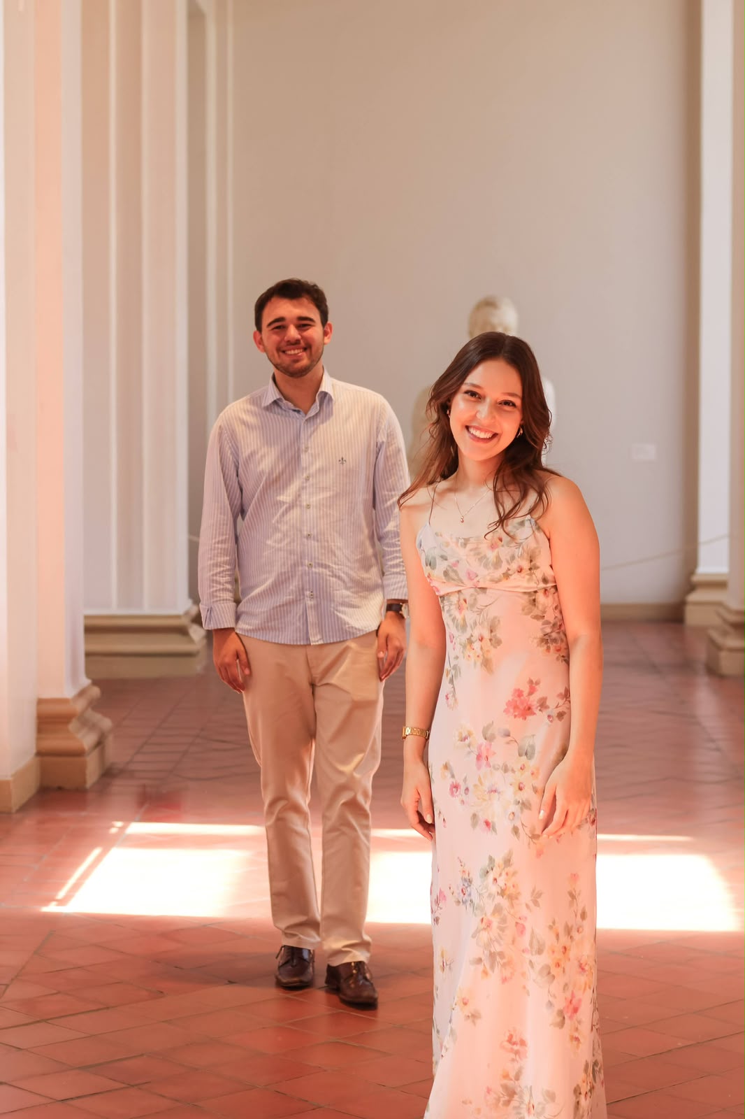 Gabriela e Arthur no museu